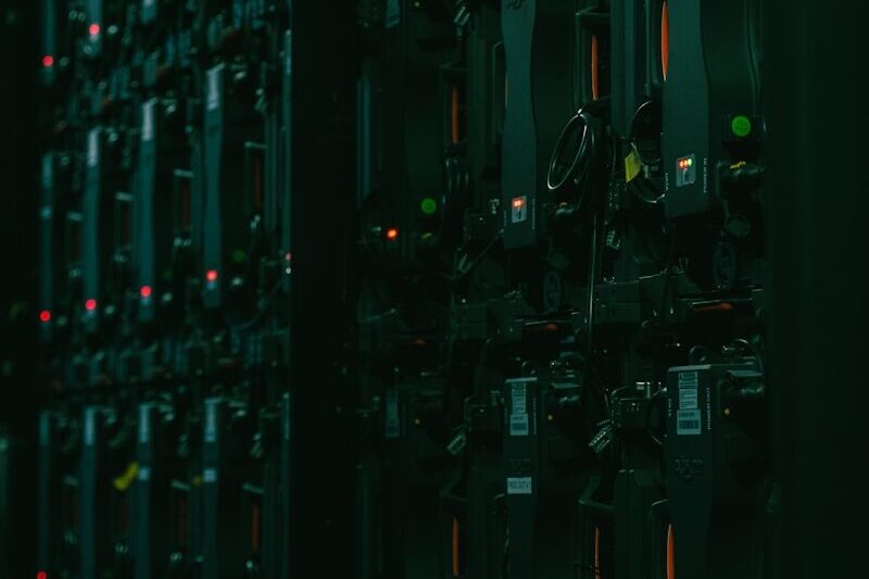 a very large array of electronic equipment in a room
